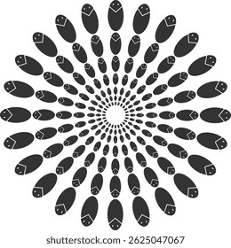 Quadros de Elementos de Design Circular Abstrato