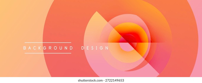Abstractas diseño circular. Los tonos degradados, los rosas y los naranjas crean un efecto visual dinámico. Fondo moderno para presentaciones, Sitios web.