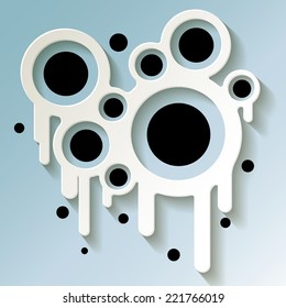 Abstract circular design paper 3d element