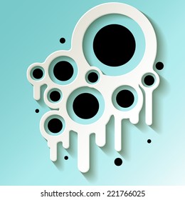 Abstract circular design paper 3D element