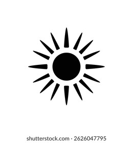 Abstract Circular Design with Radiant Rays Extending Outward Signifying Energy Flow