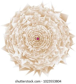 abstract circular design that resembles a paper flower