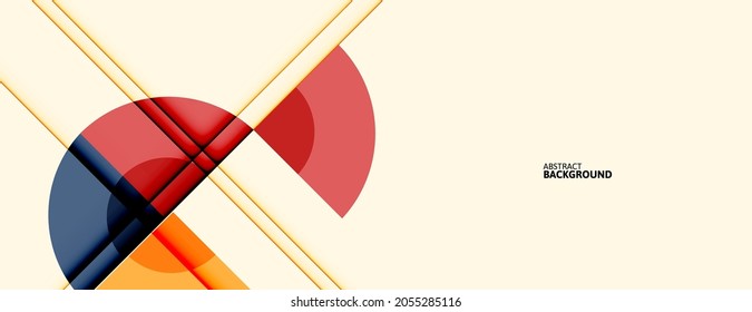 abstract circular design.colorful geometric shape background