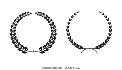 Abstract circular designs isolated on white background. Vector illustration.
