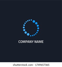 Abstract circular dot logo design.Vector logo template