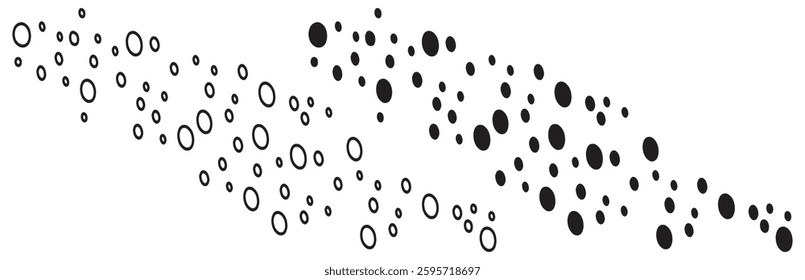 Abstract Circular Dotted Wave Pattern Design. Isolated On Transparent Background.