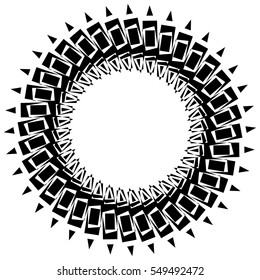 Abstract circular element, circle mandala