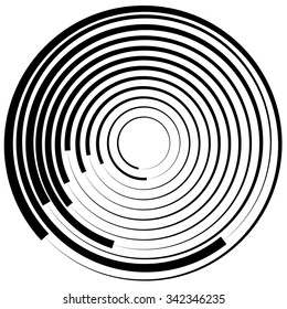 Abstract circular element on white. Vector art.