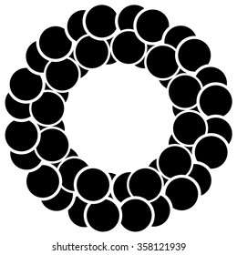 Abstract circular element with overlapping circle shapes