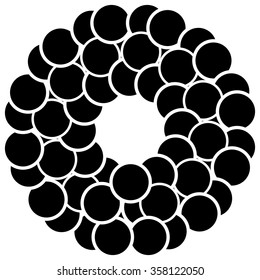 Abstract circular element with overlapping circle shapes