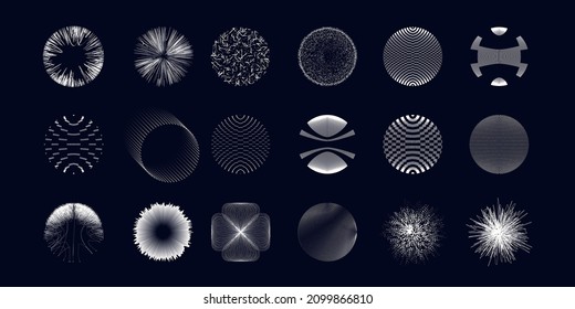 Abstract circular element sets. Technology background design. Vector illustration use  for technology elements.