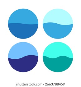 Abstractas formas circulares. Paleta verde azul. Formas de Vector orgánico. Elementos modernos y suaves. EPS 10.