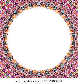Abstract circular frame - vector design with white background