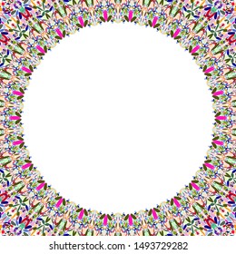 Abstract circular frame - vector design with white background