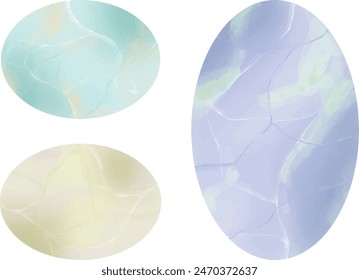 Abstract circular frame in watercolor style