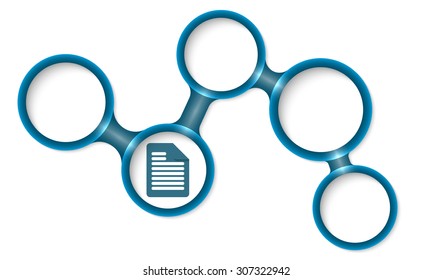 Abstract circular frames for your text and document icon