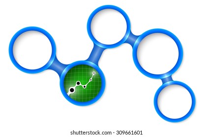 Abstract circular frames for your text and graph