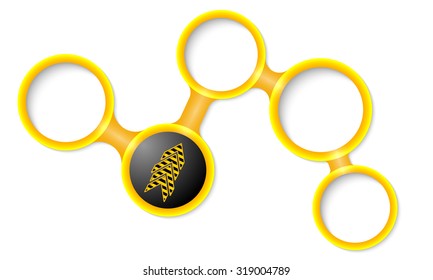 Abstract circular frames for your text and arrow