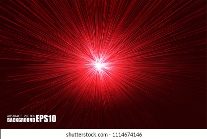 Abstract circular geometric background. Circular geometric centric motion pattern. Starburst dynamic lines or rays. Light warp speed