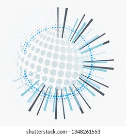 Abstract circular geometric background. Circular geometric centric motion design