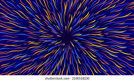 Abstract circular geometric background. Circular geometric centric motion pattern. Colorful abstract background.