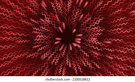 Abstrakter, kreisförmiger geometrischer Hintergrund. Rundkreisgeometrisches, zentrisches Bewegungsmuster. Farbiger abstrakter Hintergrund.