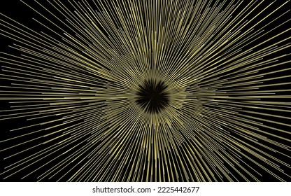 Abstrakter, kreisförmiger geometrischer Hintergrund. Starburst dynamisches zentrisches Bewegungsmuster. Linien oder Strahlen