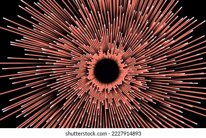 Abstract circular geometric background. Starburst dynamic centric motion pattern. lines or rays