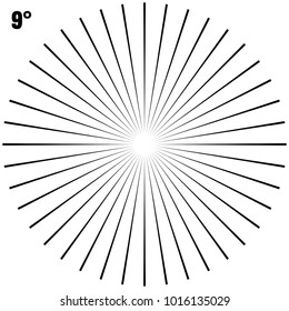Abstract Circular Geometric Burst Rays On White. And also includes EPS 10 vector