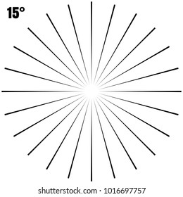 Abstract Circular Geometric Burst Rays On White. And also includes EPS 10 vector
