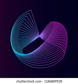 Abstract circular geometric element vector
