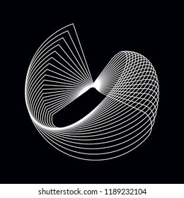 Abstract circular geometric element vector