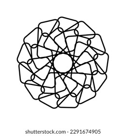 

Abstract circular geometric elements round pattern decorative vector design element illustration eps