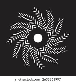 Abstract circular geometric floral icon pattern mandala  vector design.