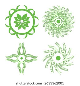 Abstrato circular ícone floral geométrico padrão mandala vetor design.