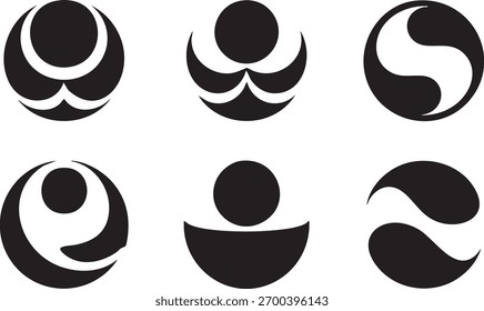Abstract Circular Geometric Logo Concepts
