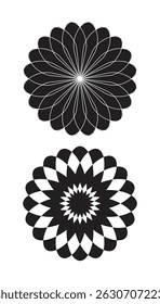 Abstractas circular geométrico redondo mandala set diseño de Vector. 
