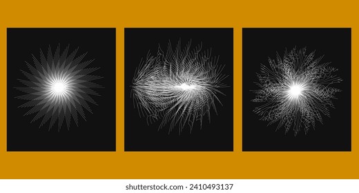 Abstract Circular Geometric Shape. Lines Circle Design. Round Dynamic Shape. Spiral Vector Illustration. Lines in Round Circle Form. Black and White Minimal Style Geometric Design.