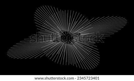 Abstract Circular Geometric Shape. Lines Circle Design. Round Dynamic Shape. Spiral Vector Illustration. Lines in Round Circle Form. Black and White Minimal Style Geometric Design.