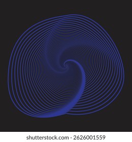 Projeto espiral geométrico circular abstrato - Ilusão óptica Vetor Art