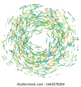 Abstract circular, geometric swirl, twirl, spiral shape. Spiral design element
