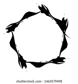 Abstract circular, geometric swirl, twirl, spiral shape. Spiral design element