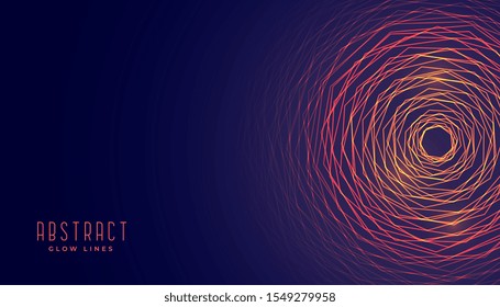 abstract circular glowing lines background design illustration