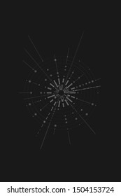 abstract circular graph on a black background