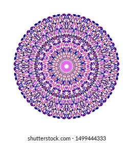 Abstract circular gravel ornament mandala - geometrical ornamental ornate vector graphic