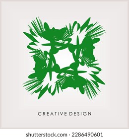 abstract circular green colored vector illustration can be used for elegant shape logo