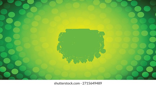 Abstractas Circular Verde - Fondo Amarillo. Ilustración vectorial.