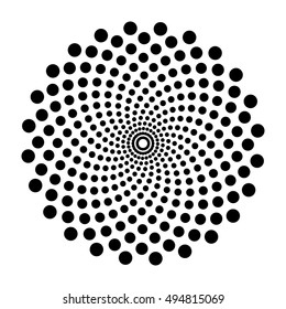 abstract circular halftone dot for design element