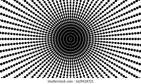 Abstract circular halftone dots background vector design.