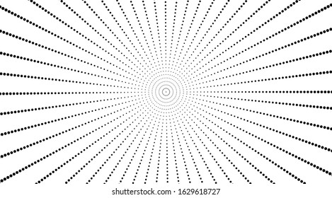 Abstract circular halftone dots background vector design.